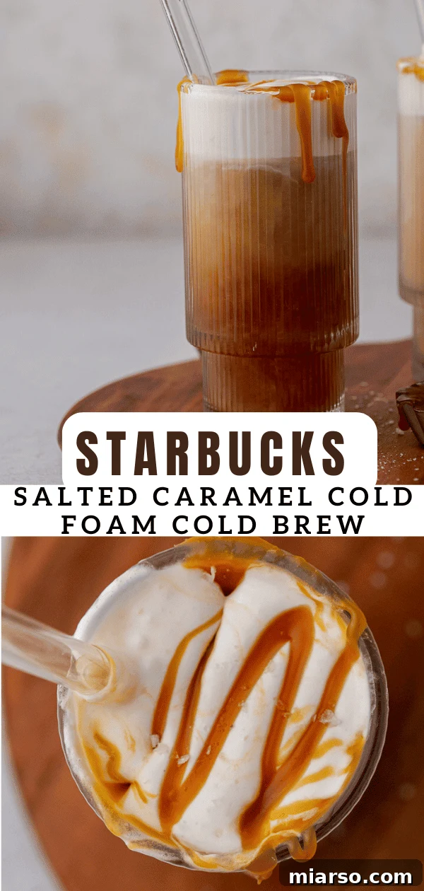 Starbucks salted caramel cold foam cold brew