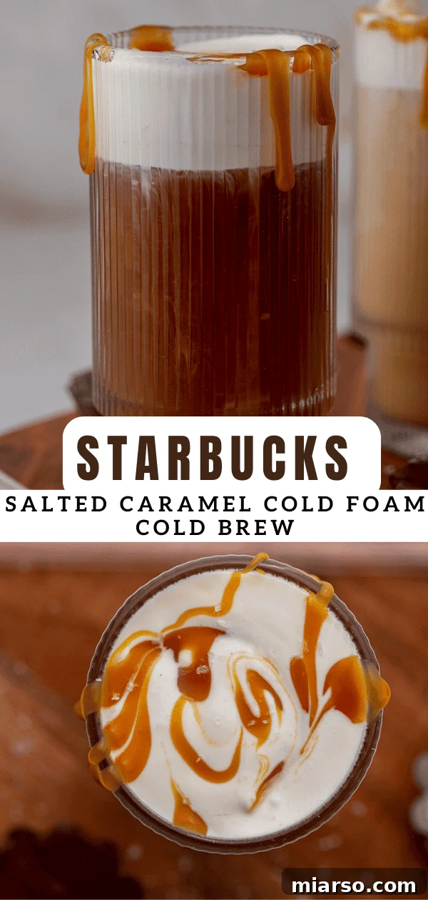 Starbucks salted caramel cold foam cold brew