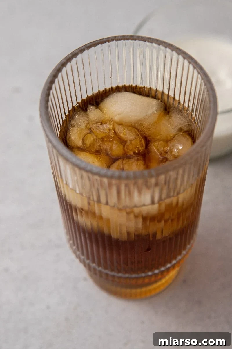 Cold brew in a glass