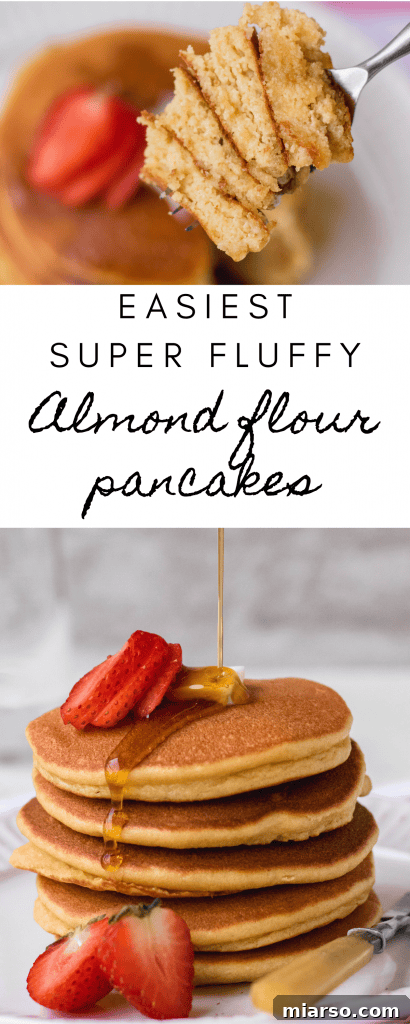 Ultimate Fluffy Almond Flour Pancakes 16 Fluffy almond flour pancakes - Pinterest image 1