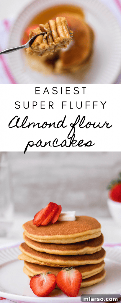 Ultimate Fluffy Almond Flour Pancakes 17 Super fluffy almond flour pancakes - Pinterest image 2