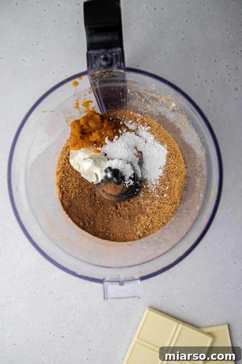 Divine Chocolate Pumpkin Truffle Delights 4 Ingredients for pumpkin truffles in a food processor