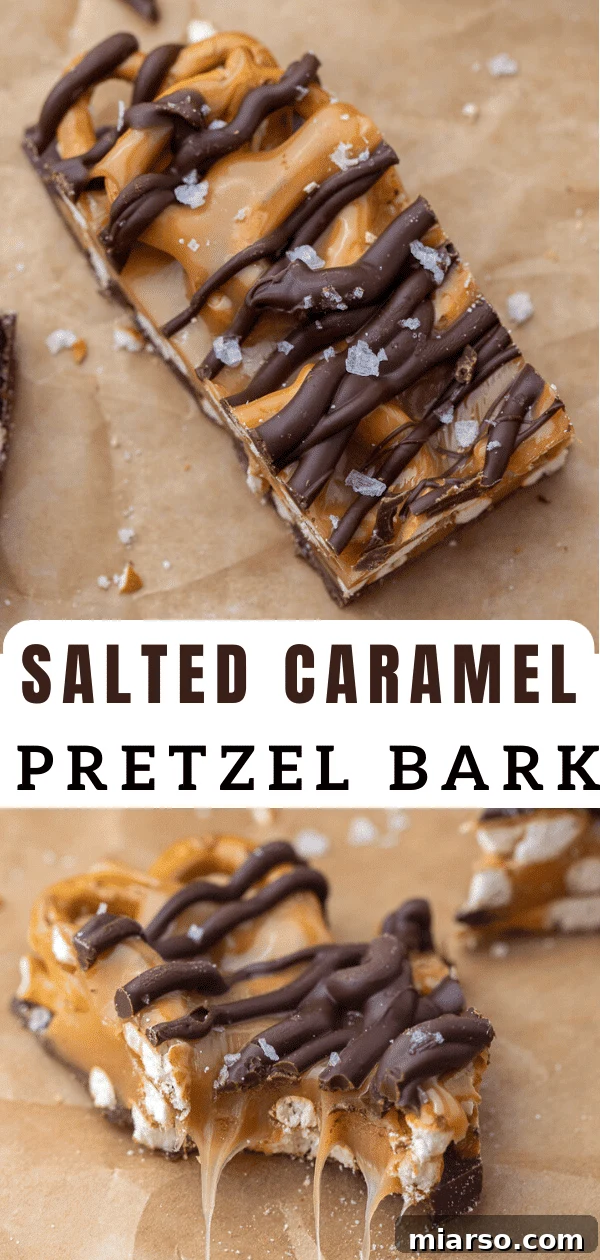 Decadent Salted Caramel Pretzel Bark 15 Salted caramel pretzel bark