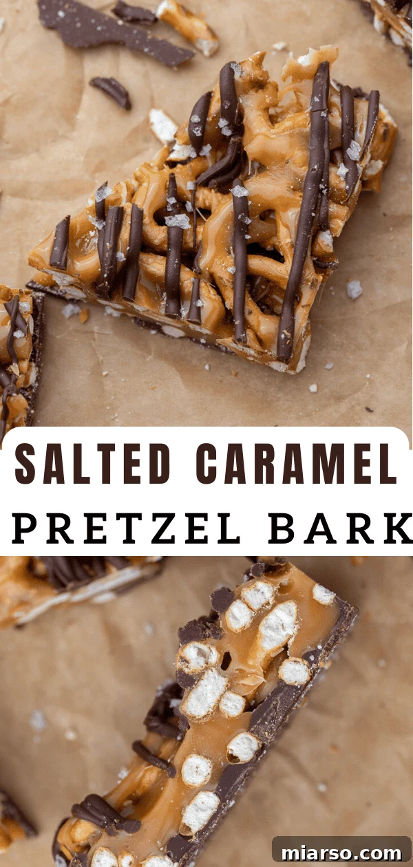Decadent Salted Caramel Pretzel Bark 17 Salted caramel pretzel bark