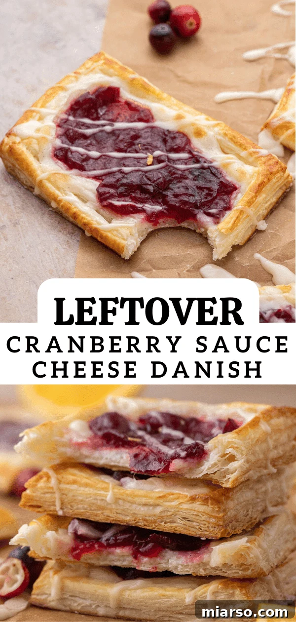 Cranberry Cheese Danish Revival 15 A vibrant holiday spread featuring cranberry sauce cheese danishes, showcasing their appeal for Christmas or Thanksgiving brunch.