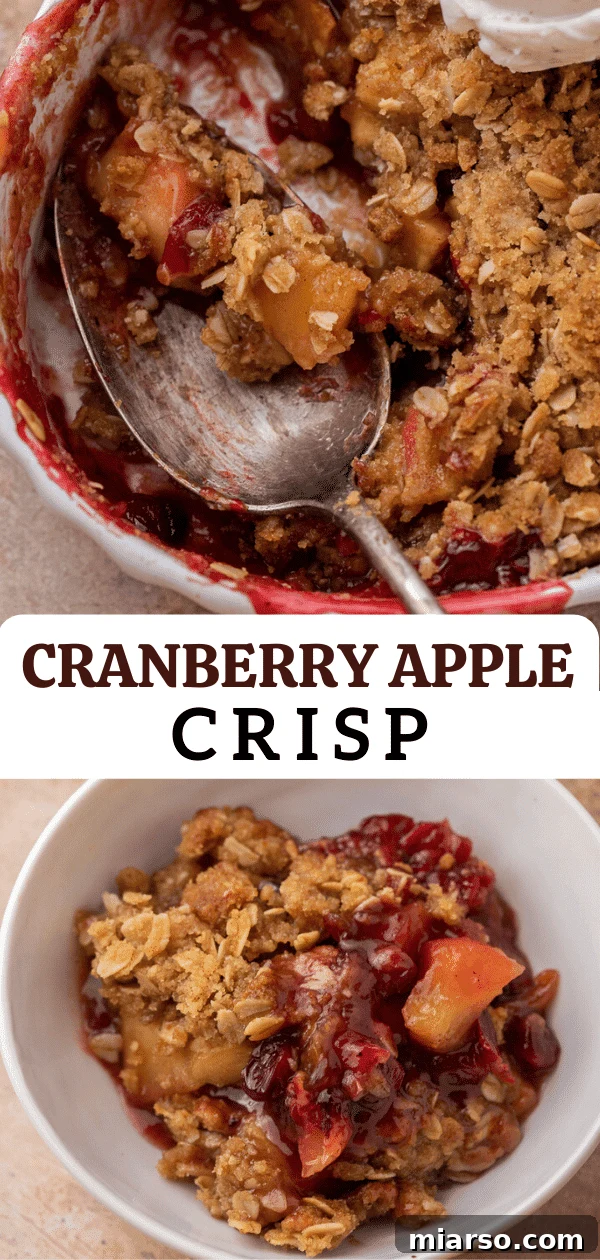 Cranberry apple crisp pin image