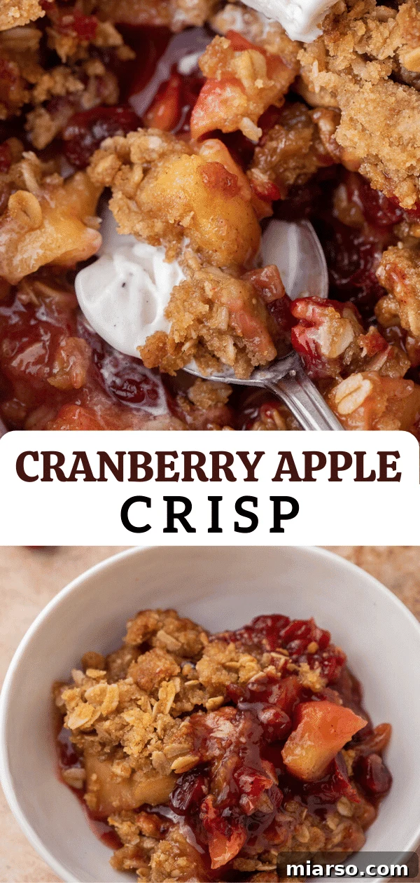 Cranberry apple crisp pin image