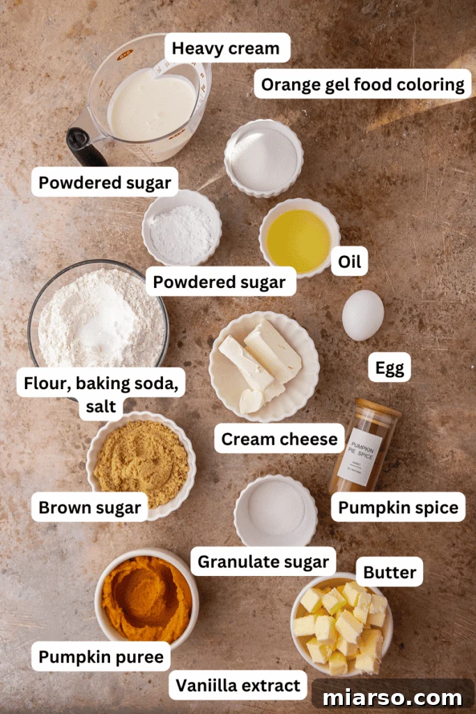 Pumpkin Pie Perfection Crumbl Style 3 Ingredients on the counter for Crumbl pumpkin pie cookies