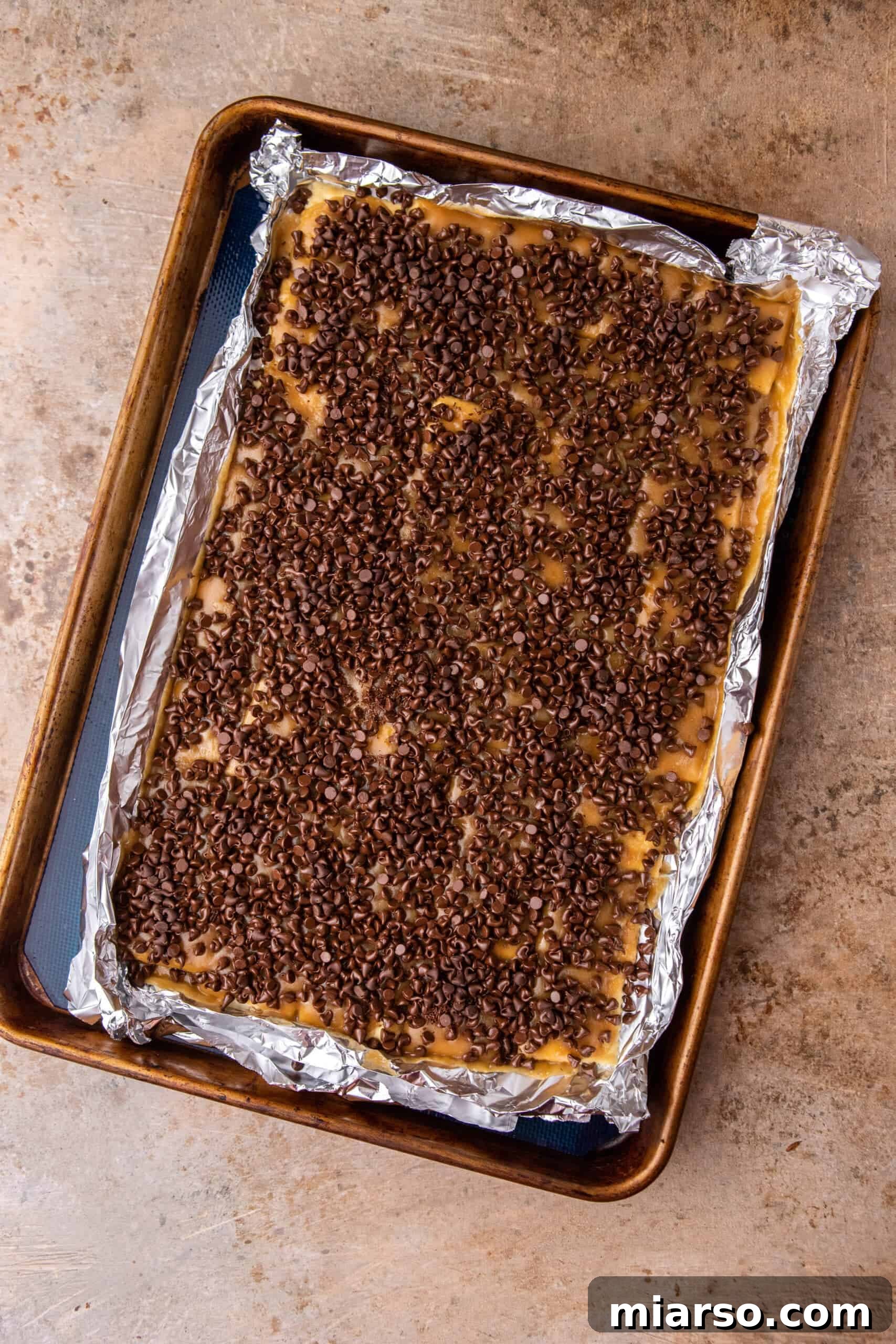 Chocolate chips on saltines