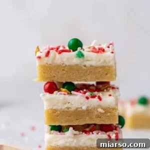 Christmas sugar cookie bars