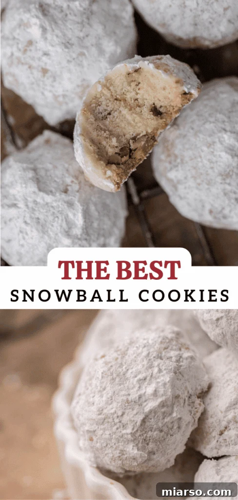 Melt-in-Your-Mouth Snowball Perfection 17 A charming stack of snowball cookies, ready to be served or shared as a delicious holiday gift.