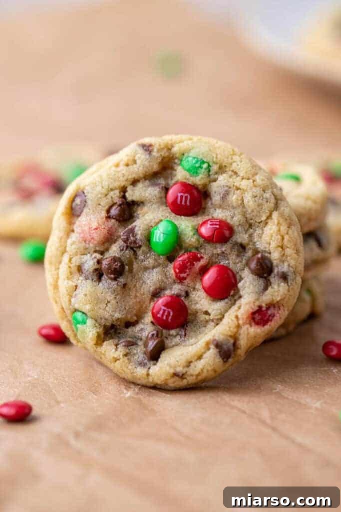 Ultimate Holiday M and M Chocolate Chip Cookies 2 Christmas m&m's chocolate chip cookies