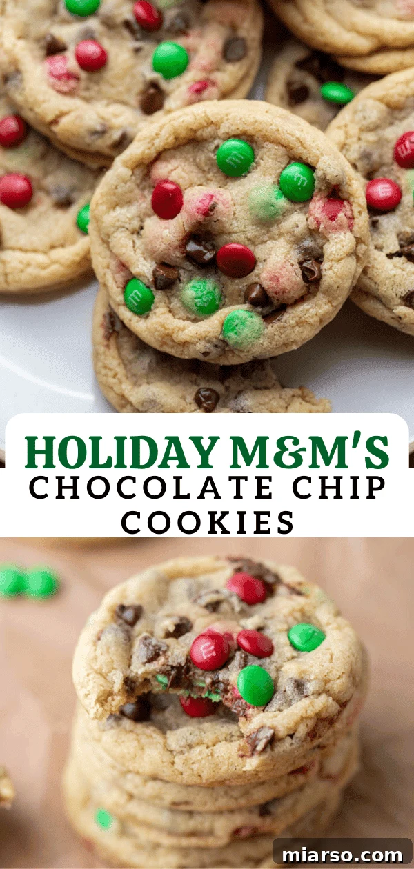 Ultimate Holiday M and M Chocolate Chip Cookies 14 Christmas m&m's chocolate chip cookies
