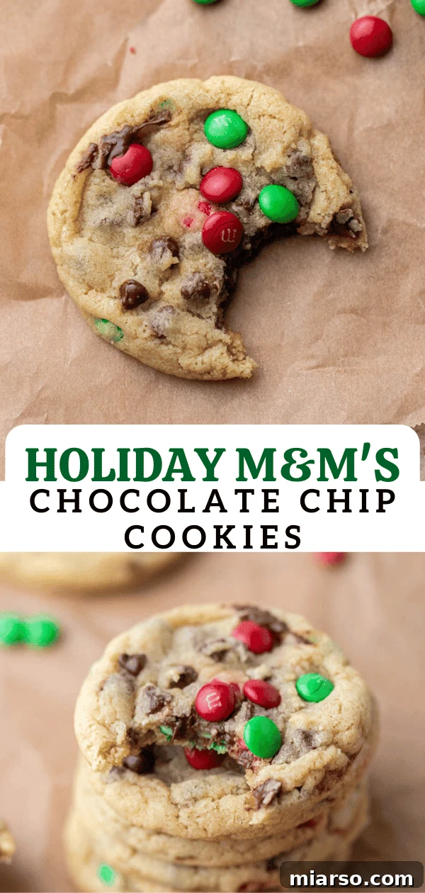 Ultimate Holiday M and M Chocolate Chip Cookies 15 Christmas m&m's chocolate chip cookies