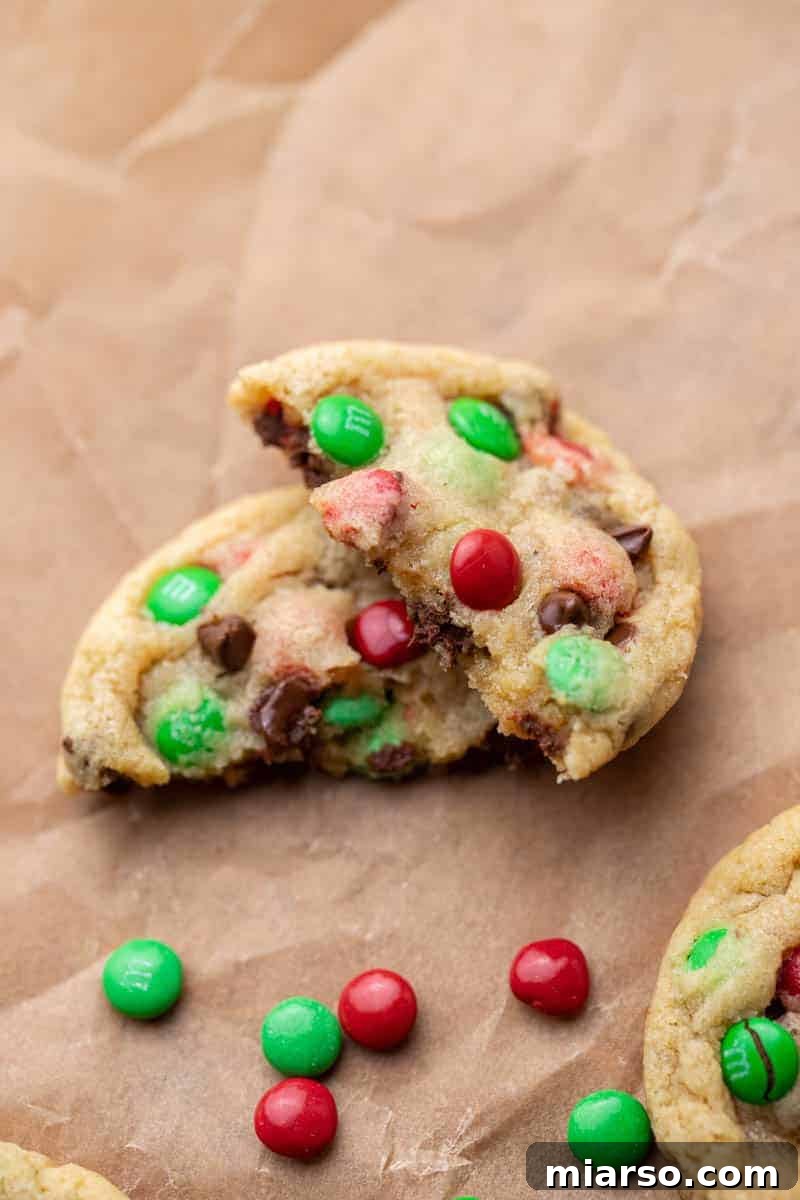 Ultimate Holiday M and M Chocolate Chip Cookies 9 Christmas m&m's chocolate chip cookies