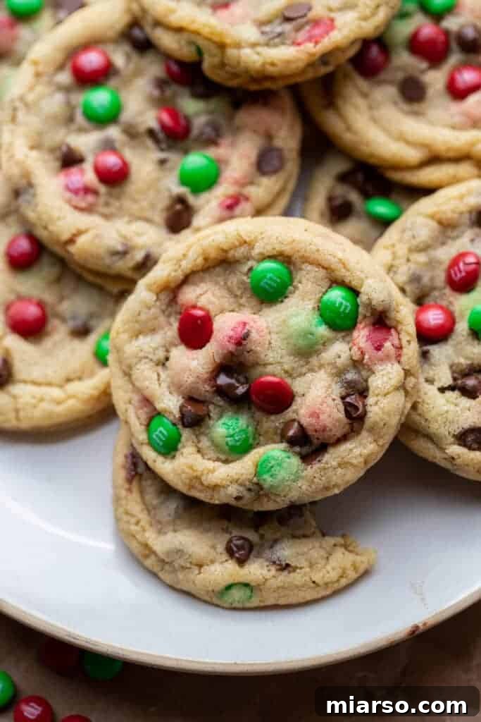 Ultimate Holiday M and M Chocolate Chip Cookies 10 Christmas m&m's chocolate chip cookies