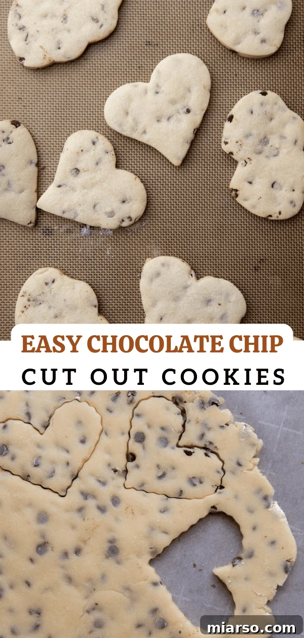 Ultimate Chocolate Chip Cut-Out Cookies 12 Chocolate chip cut out cookies