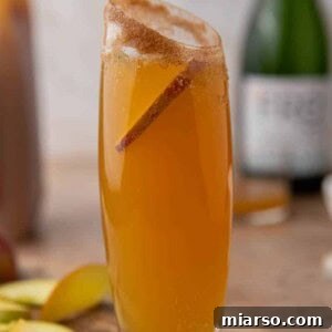 Sparkling 5-Minute Apple Cider Mimosas 6 Apple cider mimosa glass