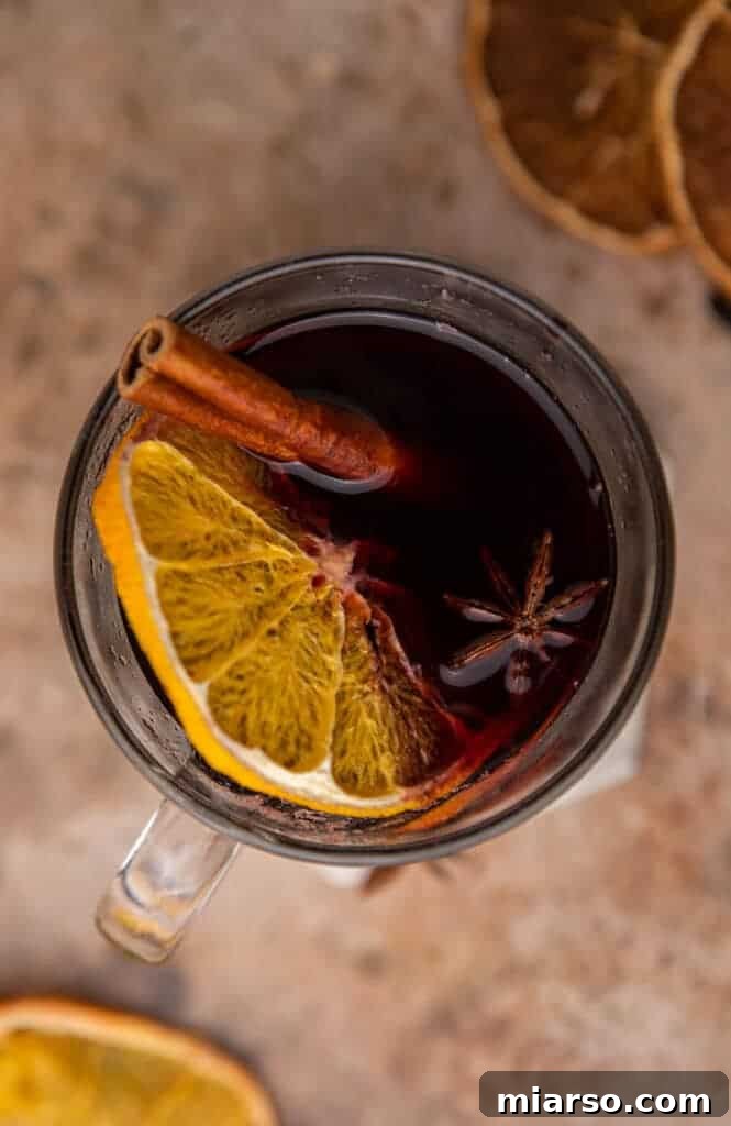 Overheat shot of vin chaud
