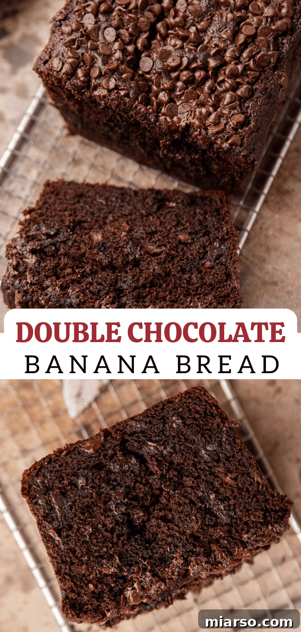 Decadent Double Chocolate Banana Bread 14 Double chocolate banana bread