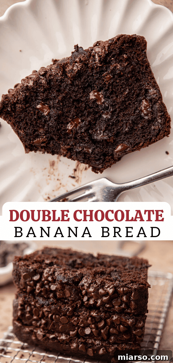 Decadent Double Chocolate Banana Bread 15 Double chocolate banana bread