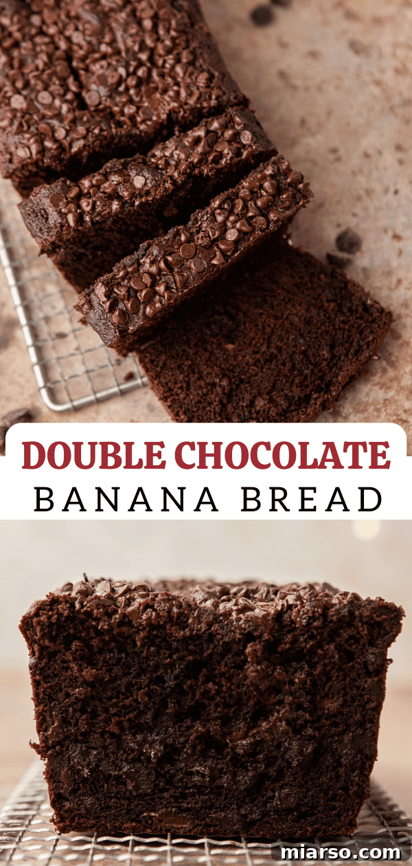Decadent Double Chocolate Banana Bread 16 Double chocolate banana bread