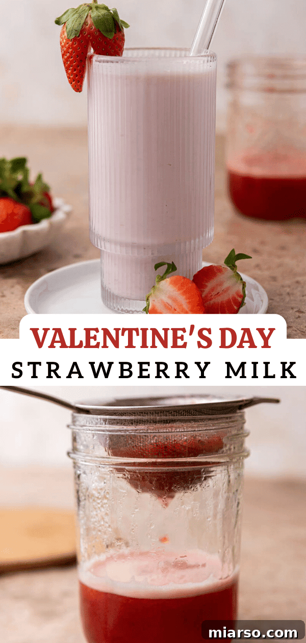 Homemade Strawberry Milk Made Easy 12 Image collage for Pinterest