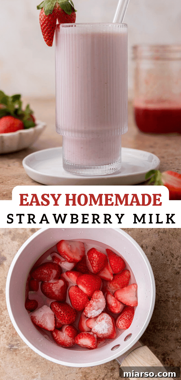 Homemade Strawberry Milk Made Easy 14 Strawberry milk recipe