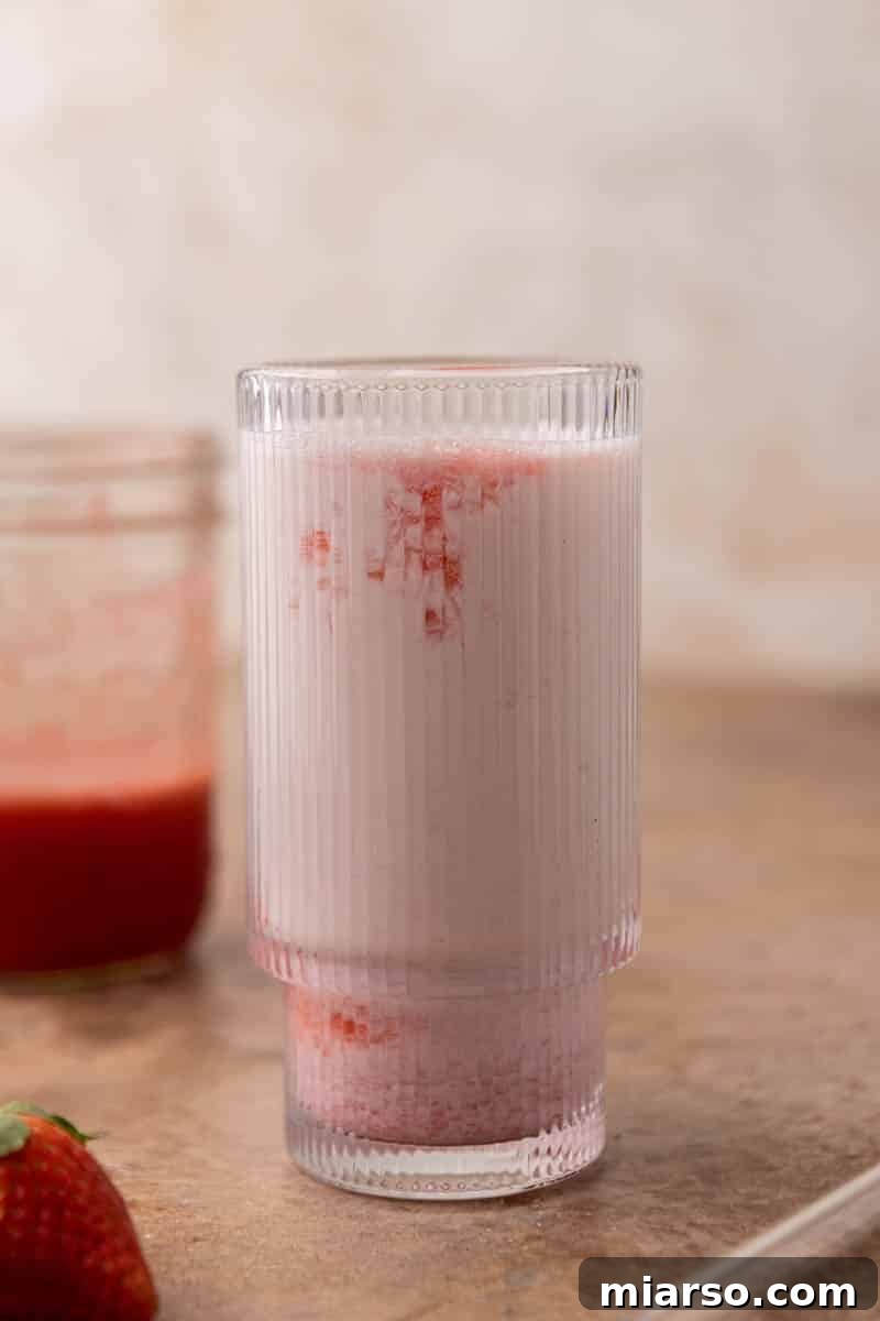 Homemade Strawberry Milk Made Easy 8 Strawberry milk