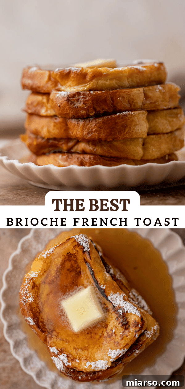The Ultimate Brioche French Toast 13 A close-up of golden-brown brioche French toast, emphasizing its fluffy texture and inviting appearance for social media sharing
