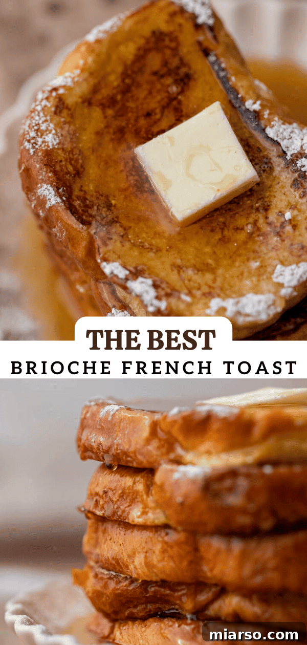 The Ultimate Brioche French Toast 14 A plate of perfectly cooked brioche French toast, ready to be enjoyed, ideal for a recipe pin