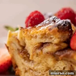 Baked brioche french toast casserole