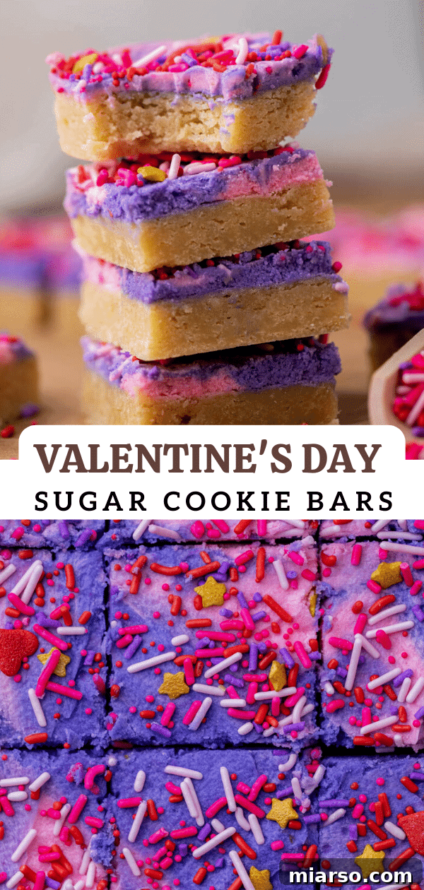 Sweetheart Sugar Cookie Bars 14 Close-up of frosted Valentine's day sugar cookie bars