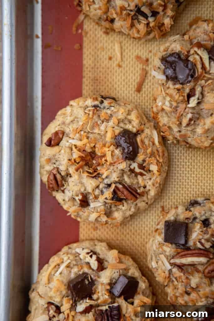Overhead shot of cowboy cookies