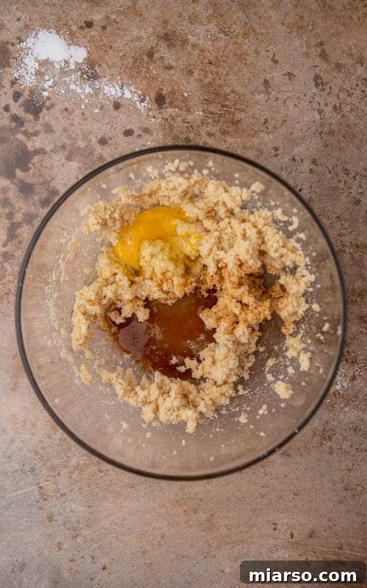Creamed butter in a bowl