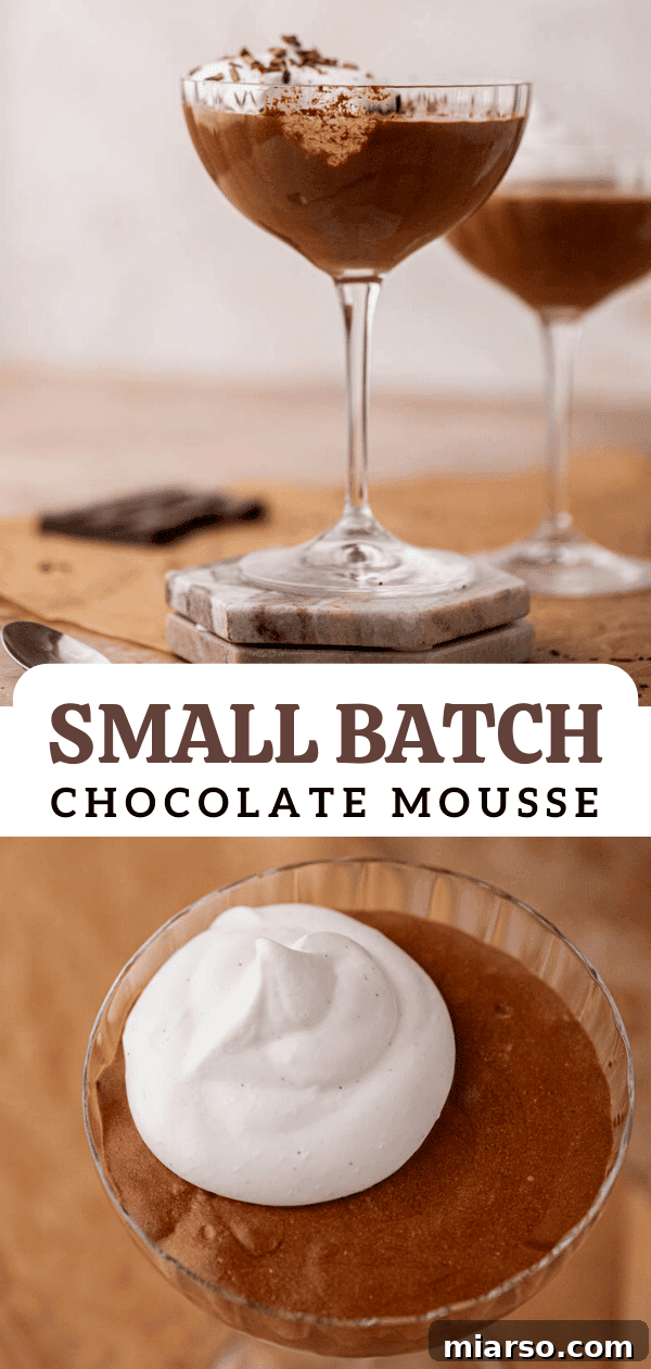 Side view of chocolate mousse in a glass, perfect for a romantic dessert