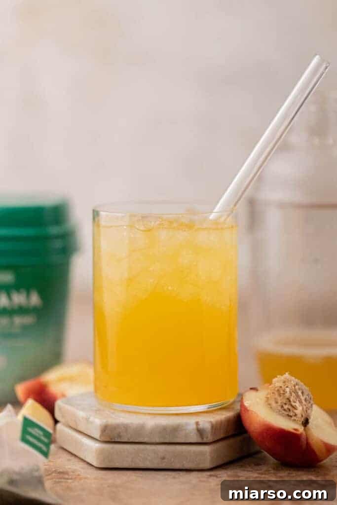 Starbucks iced peach green tea