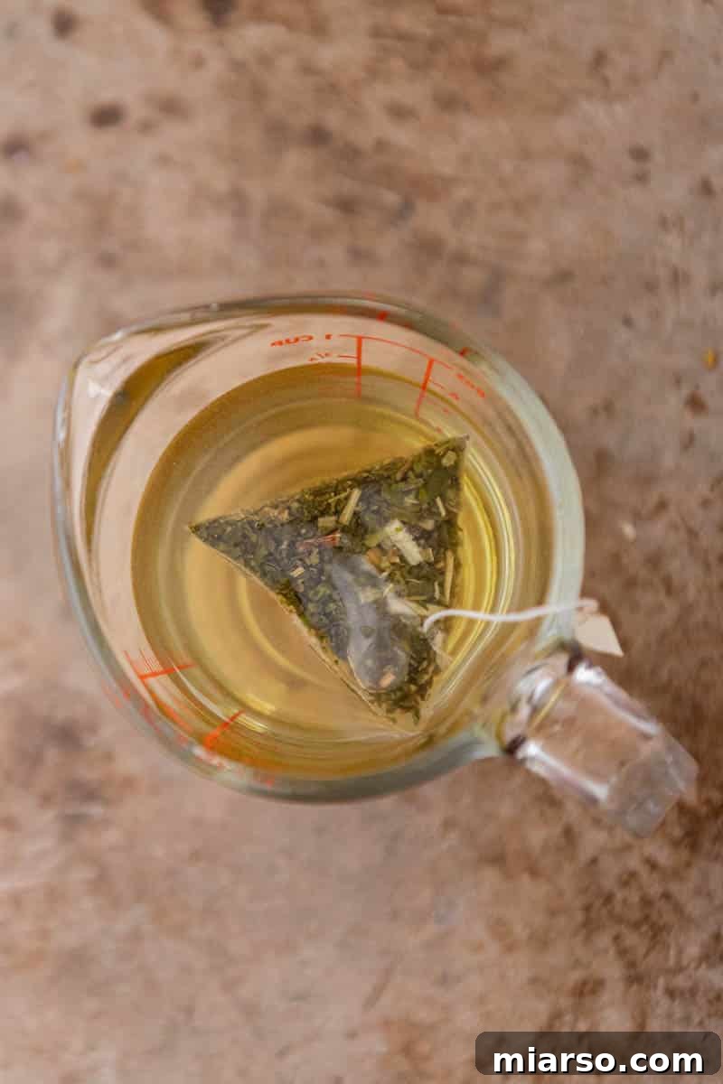 Green tea in a cup