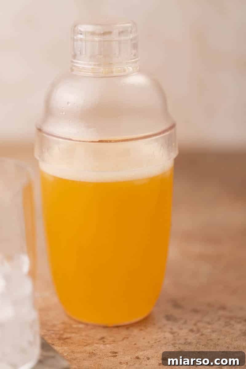 Drink in a shaker cup