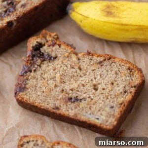 Eggless banana bread slice