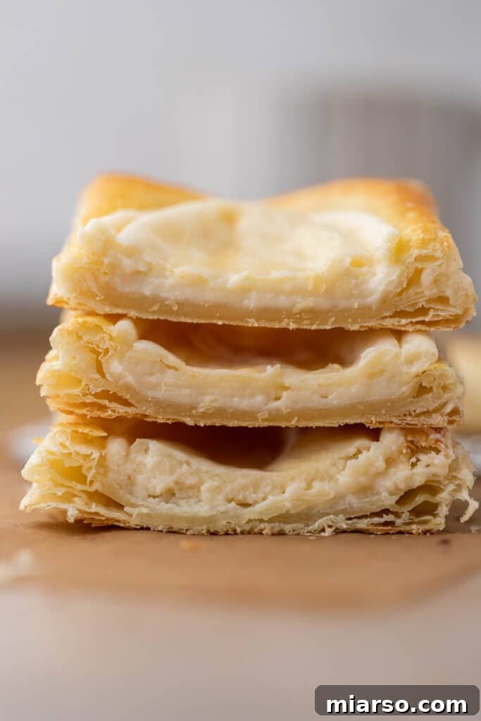 Starbucks cheese danish sliced in half