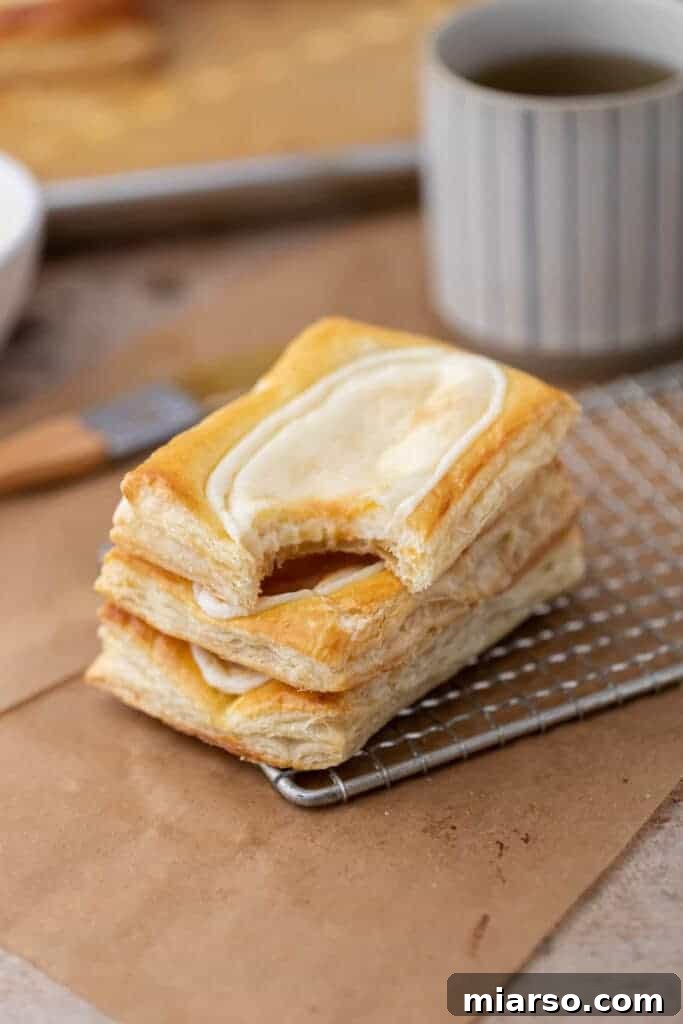 Cheese danish on cooling rack