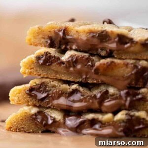 Chocolate stuffed chocolate chip cookies