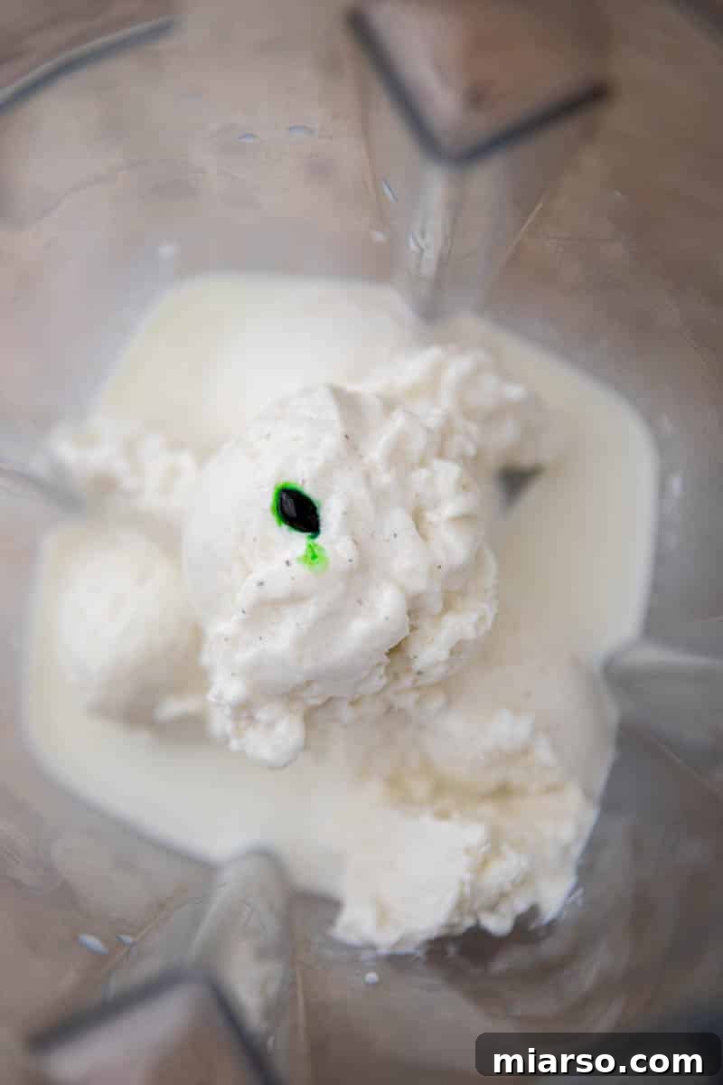 Ingredients in a blender