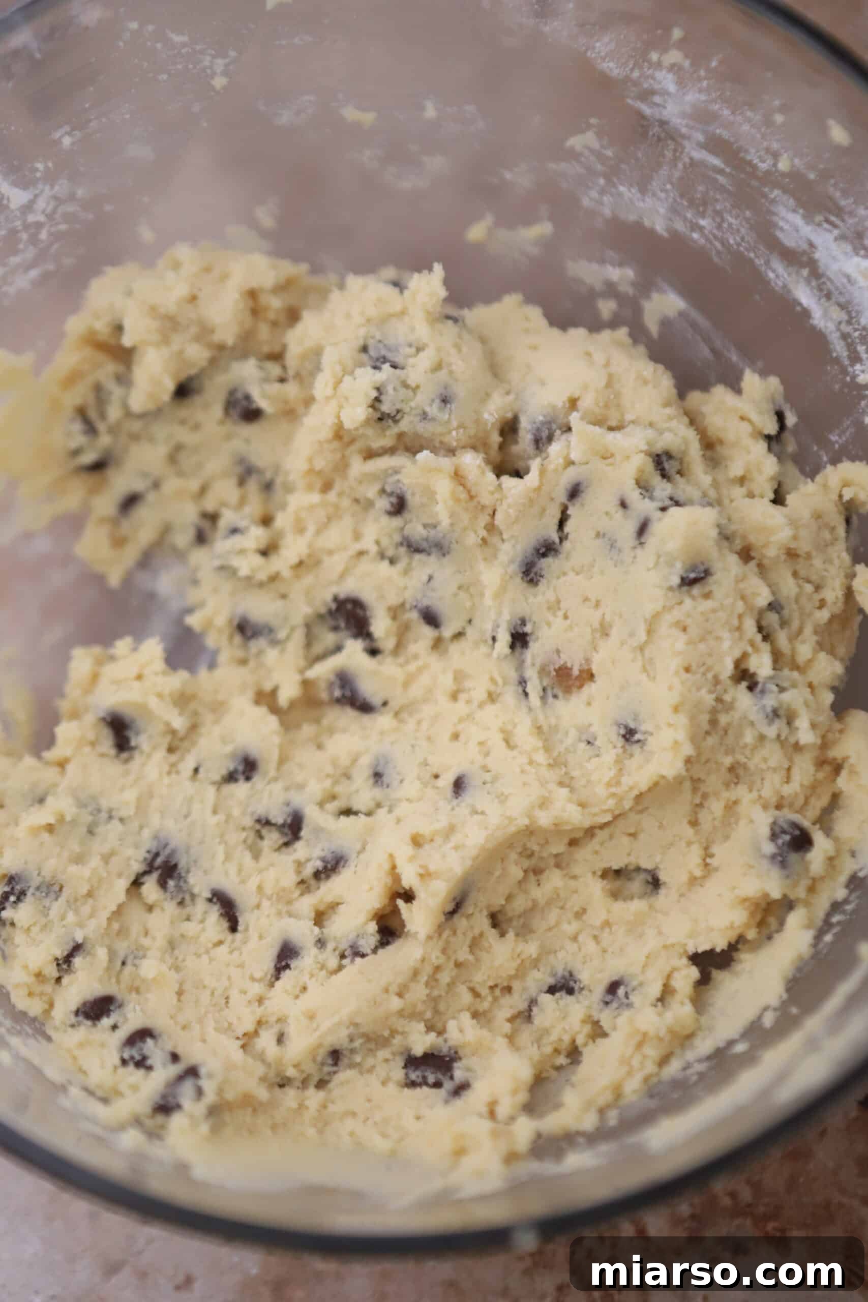 Oreo Stuffed Chocolate Chip Cookies Made Simple 7 Cookie dough in a bowl, perfectly mixed and ready for the next step in baking.