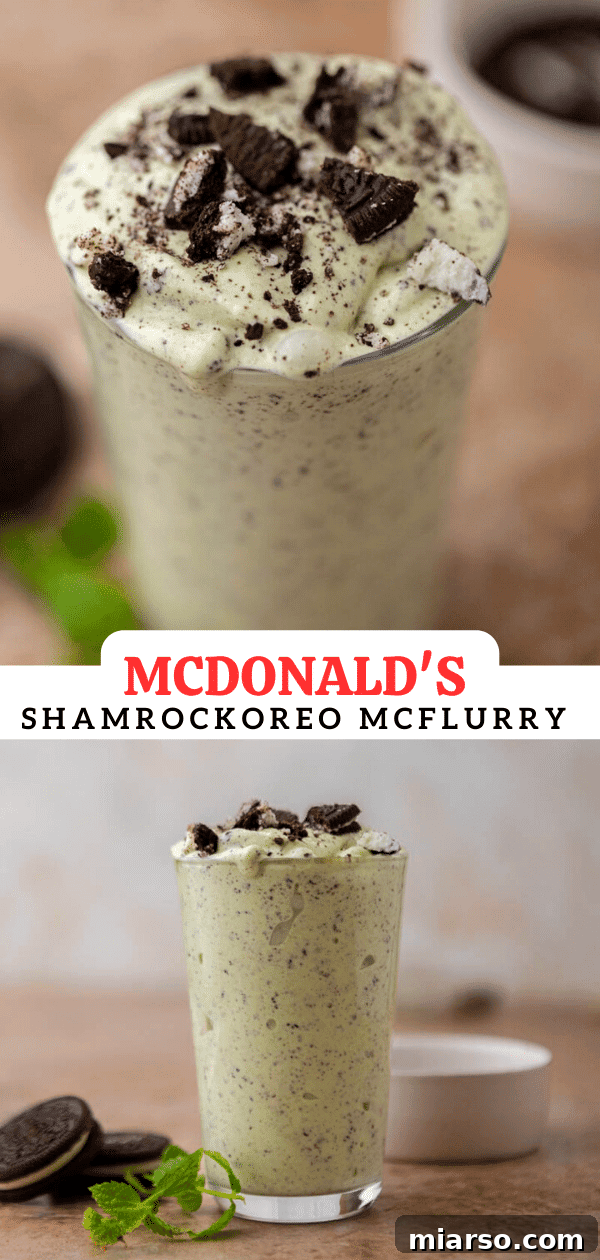 DIY McDonalds Shamrock Oreo McFlurry 11 Mcdonald's Shamrock Oreo McFlurry with festive St. Patrick's Day decorations
