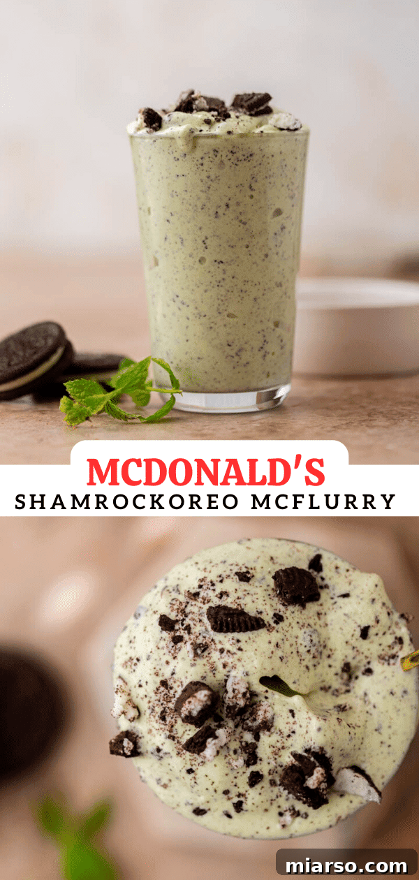 DIY McDonalds Shamrock Oreo McFlurry 13 Another view of the delicious McDonald's Shamrock Oreo McFlurry ready to be savored