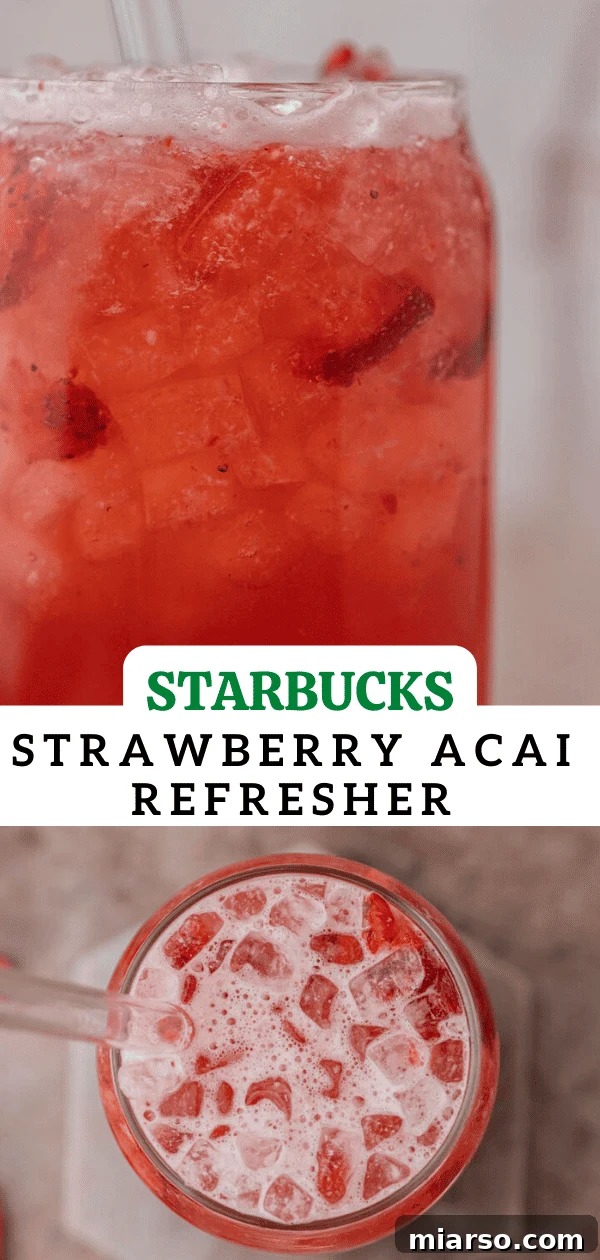 Craft Your Own Starbucks Strawberry Acai Refresher 13 Homemade strawberry acai refresher on a summer day