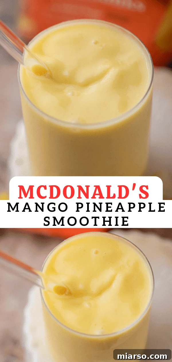 Mcdonalds mango pineapple smoothie