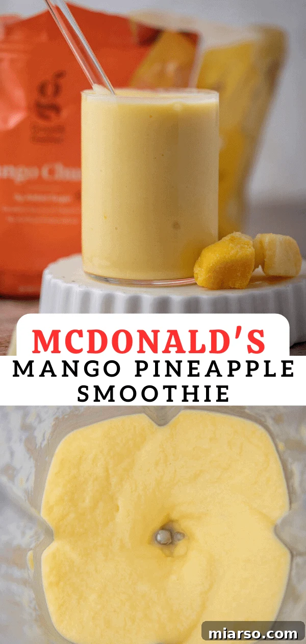 Mcdonalds mango pineapple smoothie